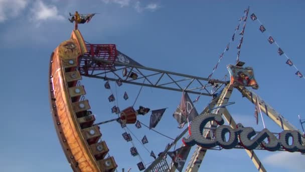 Parco divertimenti - luna park — Video Stock