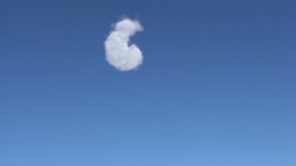 Question mark symbol made of clouds — Stock Video