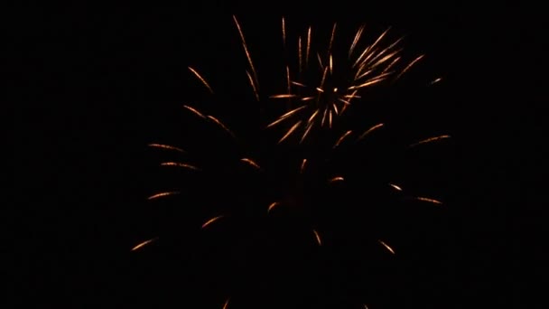 Feuerwerk auf dem Wasser mit Klang — Stockvideo