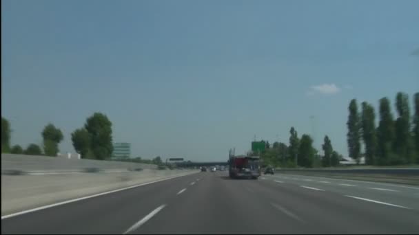 Временная развязка на шоссе — стоковое видео
