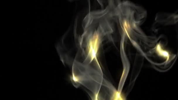 Smoke slow motion su sfondo nero — Video Stock