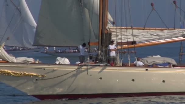 Old sail crew 11 — Stock Video