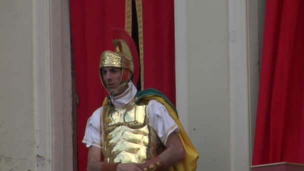 Romeinse als legioensoldaat — Stockvideo