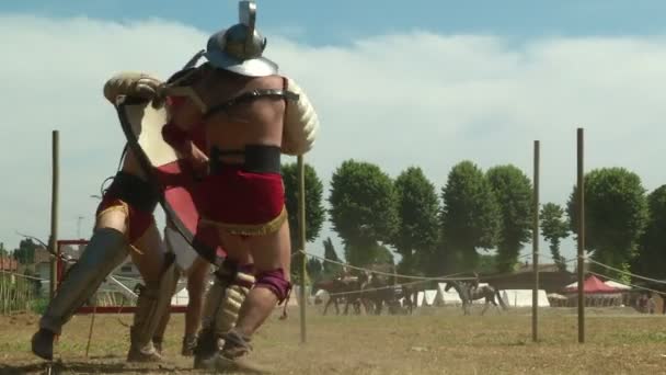 Legionários romanos durante o cerco — Vídeo de Stock