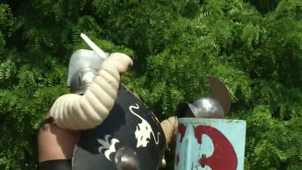 Romeinse legionairs tijdens de herplaatsing — Stockvideo