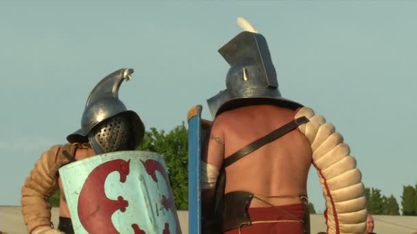 Legionários romanos durante o cerco — Vídeo de Stock