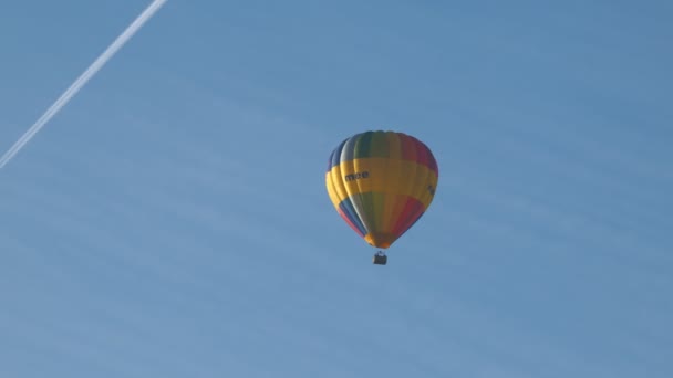 Hot Air Ballon Blu Sky — Stock video