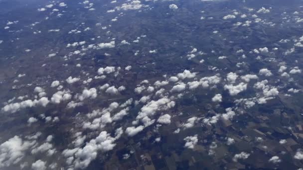 Repül Felhők Felett Kilátás Repülőről — Stock videók