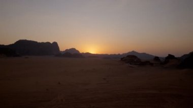 Wadi Rum Çölünde Ay Vadisi Ürdün