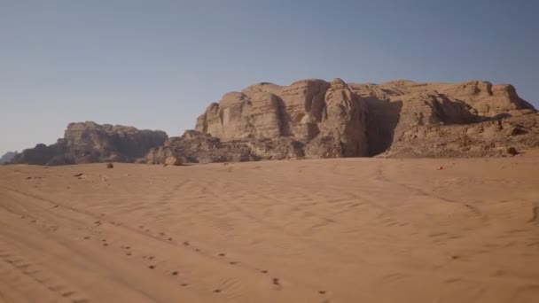 Wadi Ron Desert Valley Moon Jordania — Vídeos de Stock