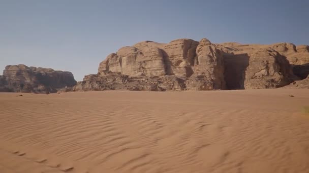 Wadi Rum Desert Valley Moon Jordan — Stock video