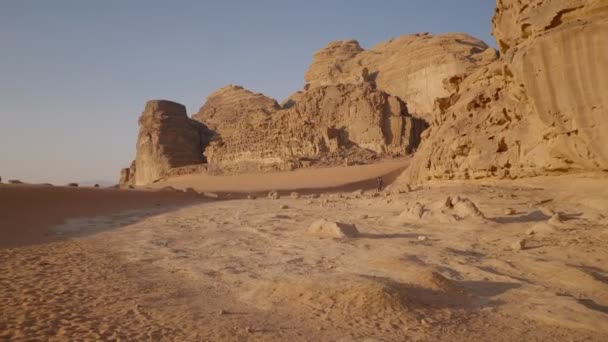 Wadi Rum Çölünde Vadisi Ürdün — Stok video