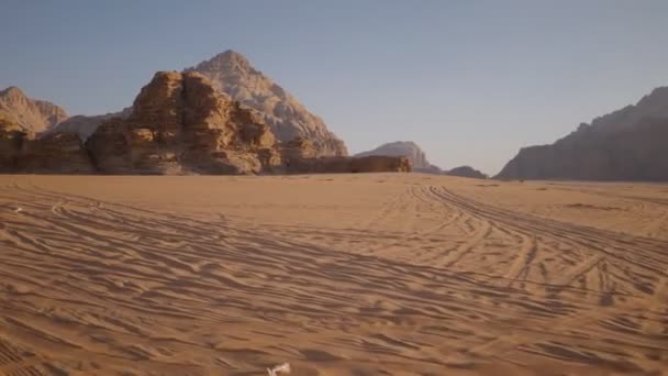 Wadi Ron Desert Valley Moon Jordania — Vídeos de Stock