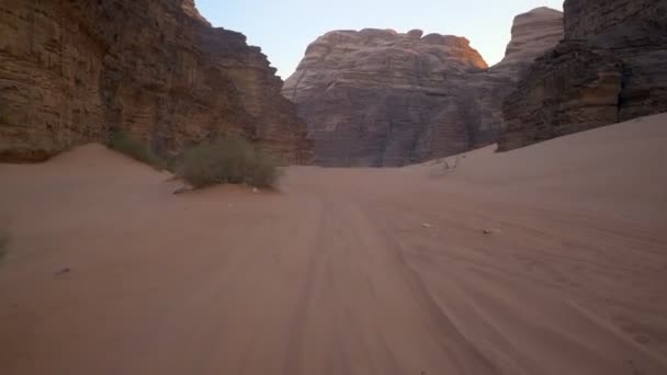 Wadi Rum Desert Valley Moon Ιορδανία — Αρχείο Βίντεο