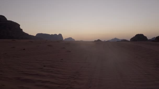 Wadi Rum Desert Valley Moon Jordánia — Stock videók