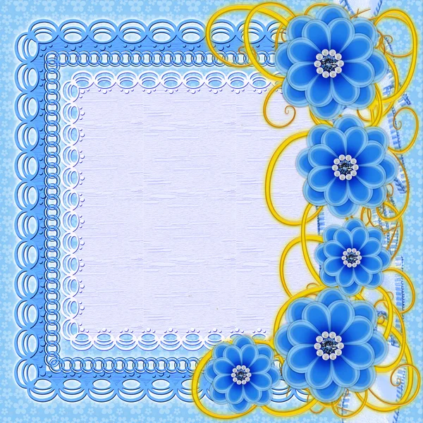 Beautiful flower blue pattern — Stock Photo, Image