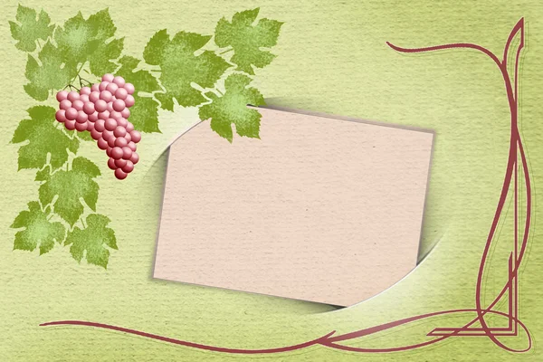 Grapevine with a card — Stock Photo, Image