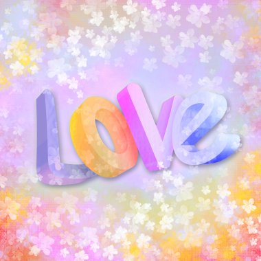 seviyorum. bir arka plan