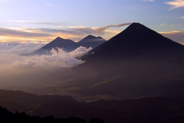 Volcanoes in Guatemala clipart