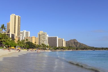 Diamond head ve waikiki beach, hawaii