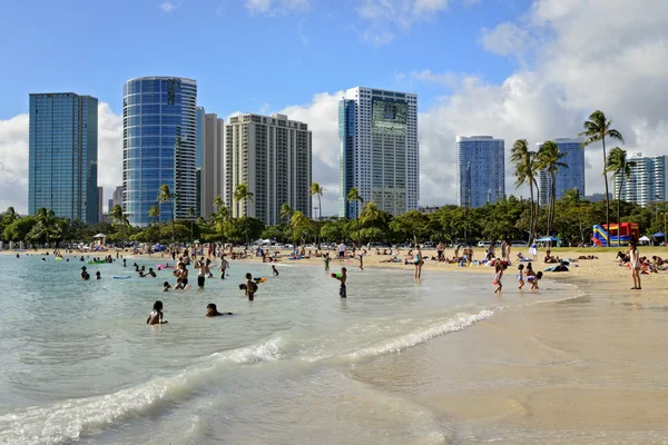 Ala moana playa, oahu, hawaii — Foto de Stock