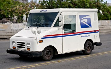 Postal truck clipart