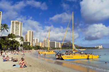 waikiki, hawaii, katamaran