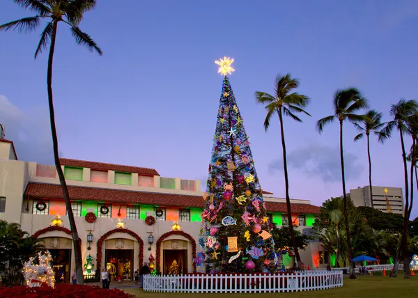 Árbol de Navidad Honolulu Imágenes de stock libres de derechos