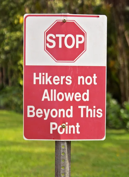 Hikers not allowed — Stock Photo, Image