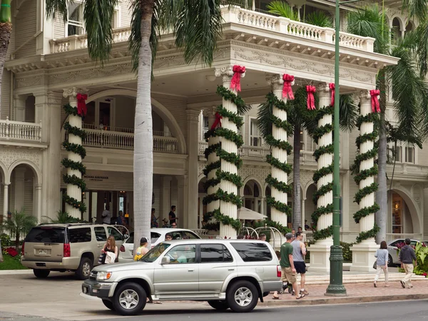 Moana Surfrider Hotel at Waikiki Beach Hawaii — Stock Photo, Image