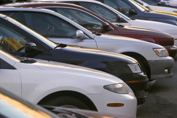 Used car lot — Stock Photo, Image