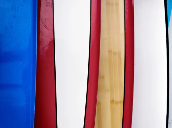 Textur, raden av surfbrädor — Stockfoto