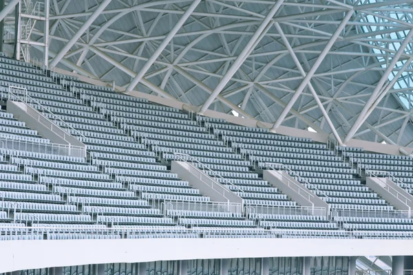 Asiento tribuna ver los juegos dentro del estadio . —  Fotos de Stock