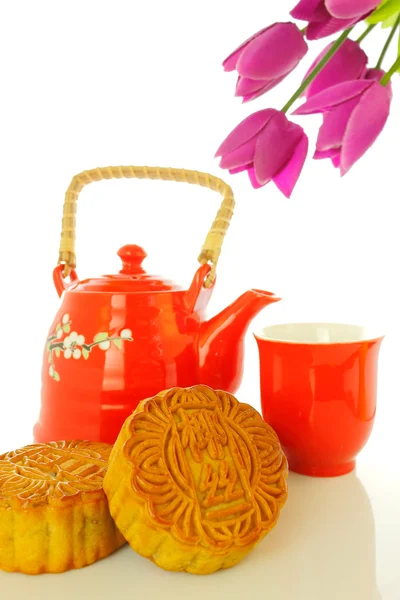 Chinese moon cake -- food for Chinese mid-autumn festival — Stock Photo, Image