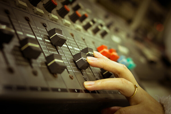 Sound mixer control panel