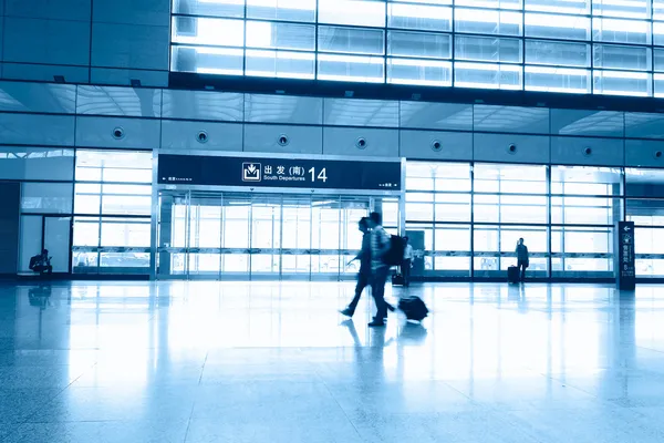 Interior of the shanghai pudong airport,modern indoors blackground. — Stock Photo, Image