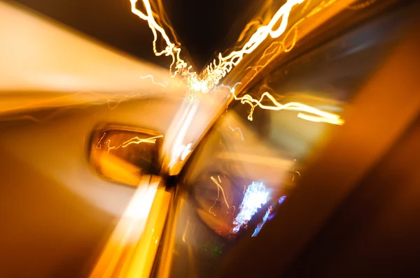 Coche de alta velocidad en el túnel, Desenfoque de movimiento —  Fotos de Stock