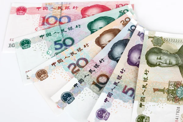 Chinas Währung. chinesische Banknoten — Stockfoto