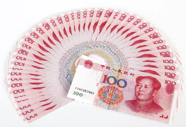 China's valuta. Chinese bankbiljetten — Stockfoto