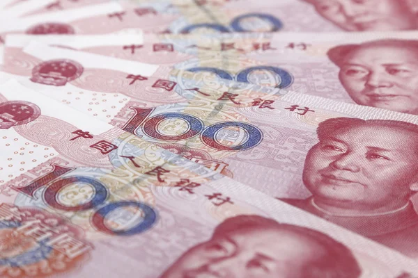 China's valuta. Chinese bankbiljetten — Stockfoto