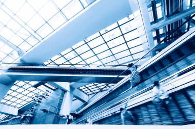 İç mimari, modern Şangay Havalimanı.