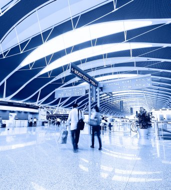 İç mimari, modern Şangay Havalimanı.