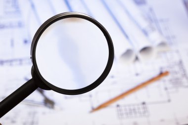 Büyüteç ve blueprint