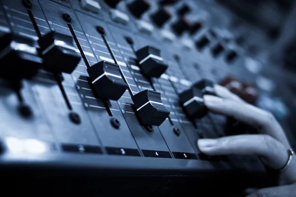 Sound mixer control panel — Stock Photo, Image