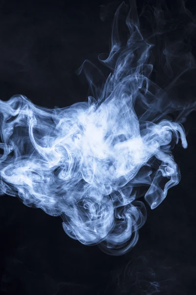 Dym na białym tle na czarnym tle — Zdjęcie stockowe