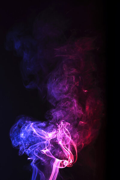 Smoke isolated on a black background