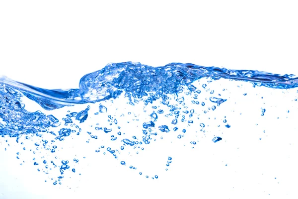 Clean water and water bubbles in blue — Stock Photo, Image