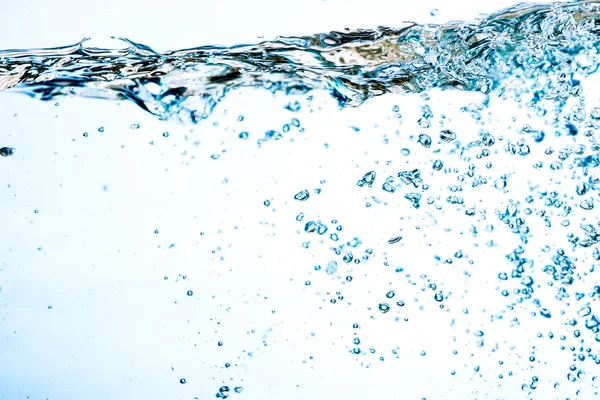 Clean water and water bubbles in blue — Stock Photo, Image