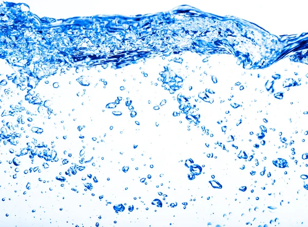 temiz su ve su kabarcıkları mavi