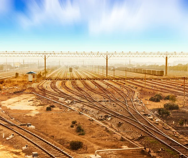 Skenor under himmel bakgrund — Stockfoto